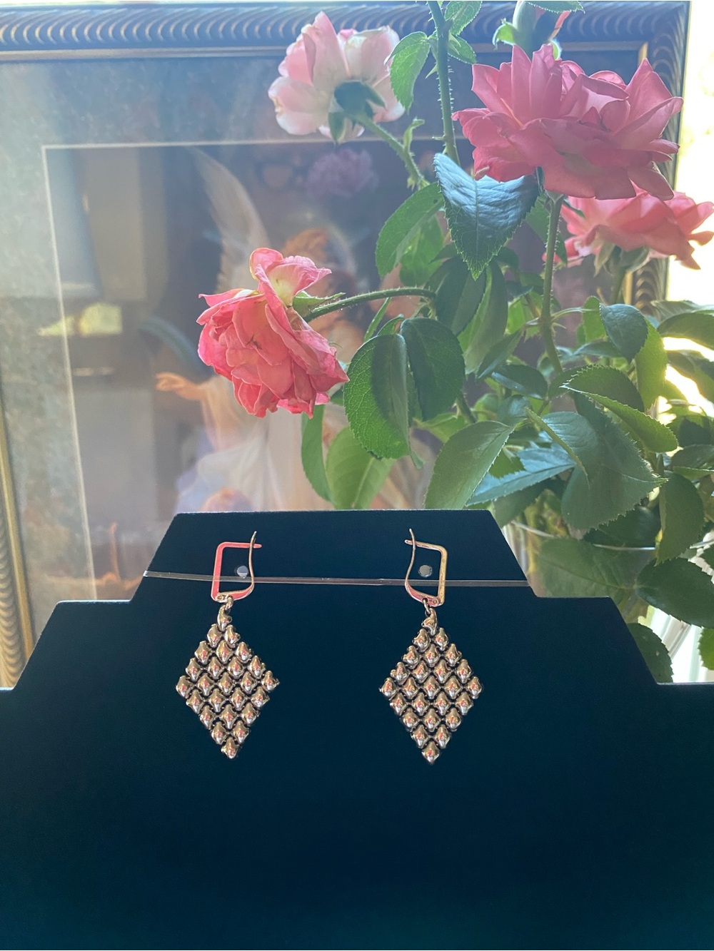 Sergio Gutierrez Liquid Metal Mesh Earrings